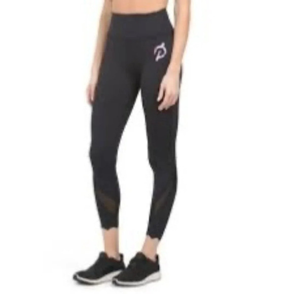 Peloton Pants - Peloton Move Scalloped Hem High Rise Leggings Black-sz Small